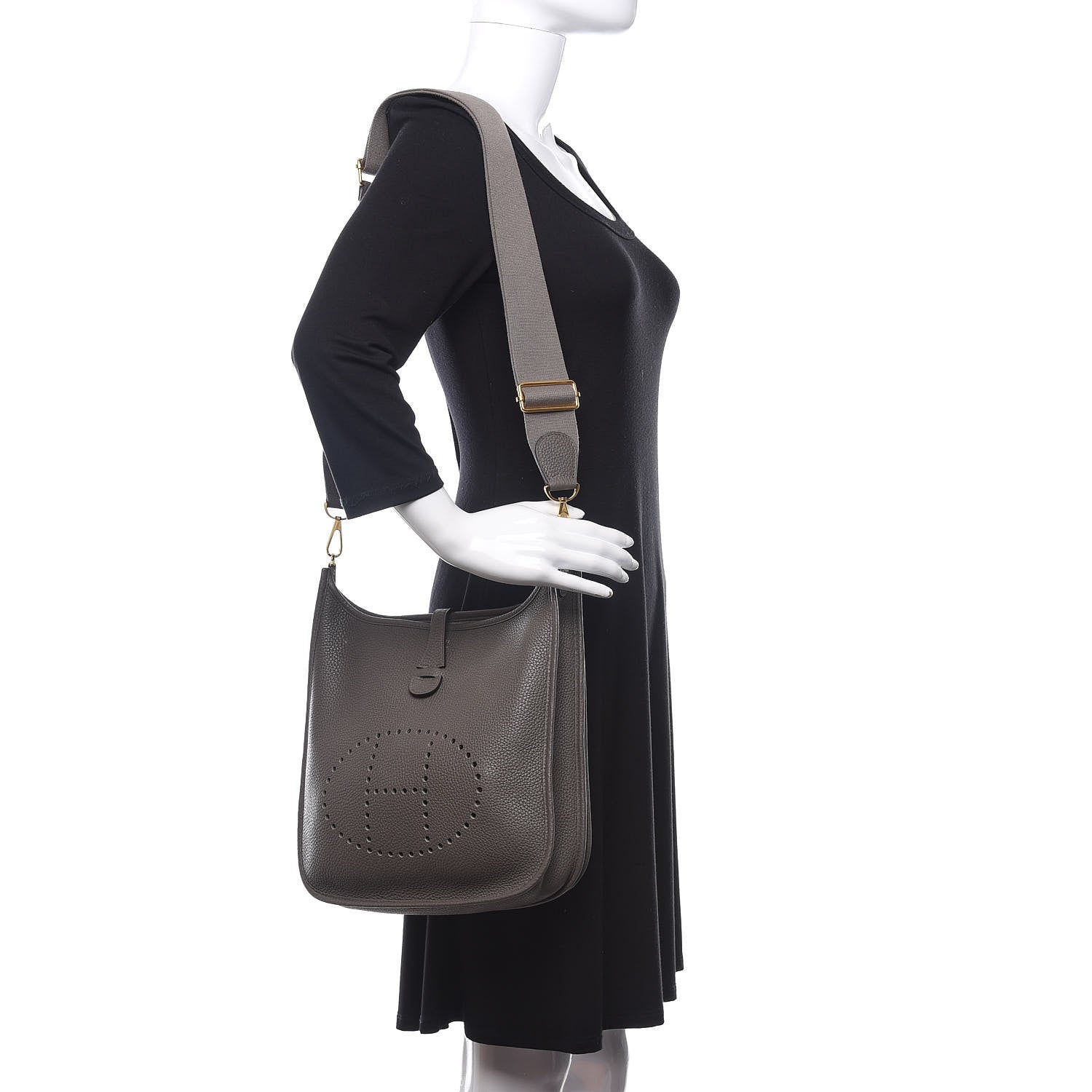 Hermes Taurillon Clemence Evelyne III PM Etain 2 of 9