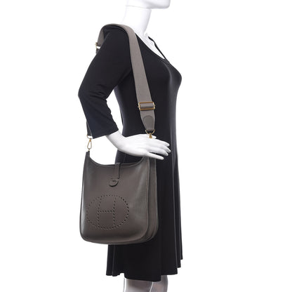 Hermes Taurillon Clemence Evelyne III PM Etain 2 of 9