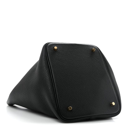 Hermes Taurillon Clemence Picotin Lock 22 MM Black 3 of 11