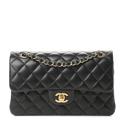 Chanel Lambskin Quilted Small Double Flap Black 1 of 14