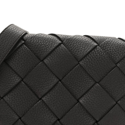 Bottega Veneta Grained Calfskin Intreccio Small Diago Crossbody Bag Fudge Limonite 7 of 9