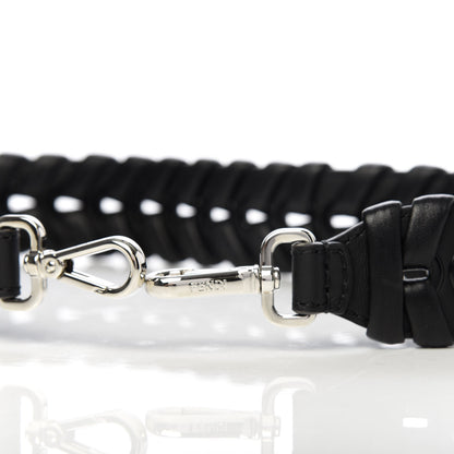 Fendi Vitello Dolce Shiny Nappa Lace Up Strap You Black 3 of 3