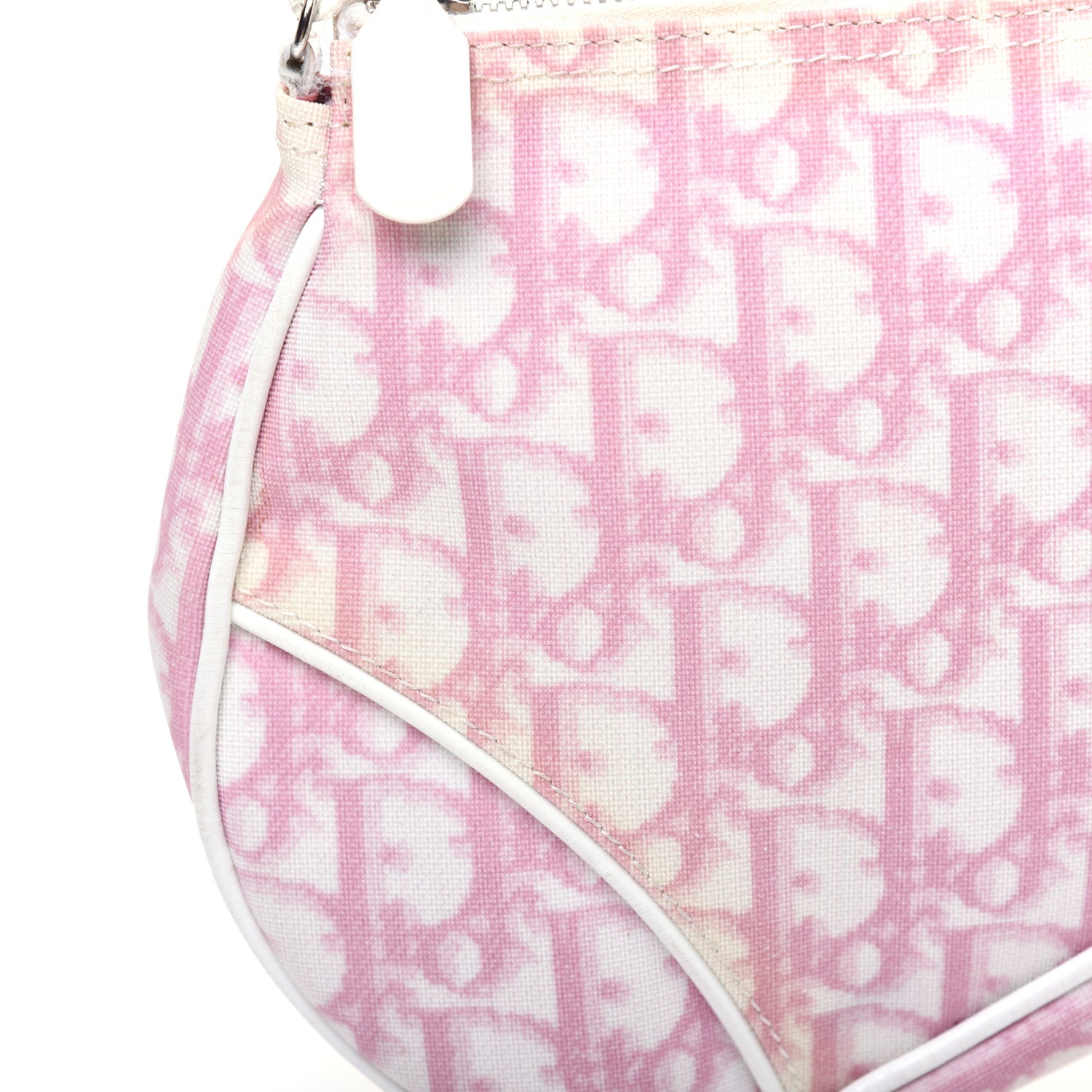 Christian Dior Monogram Mini Saddle Pochette Pink 14 of 20
