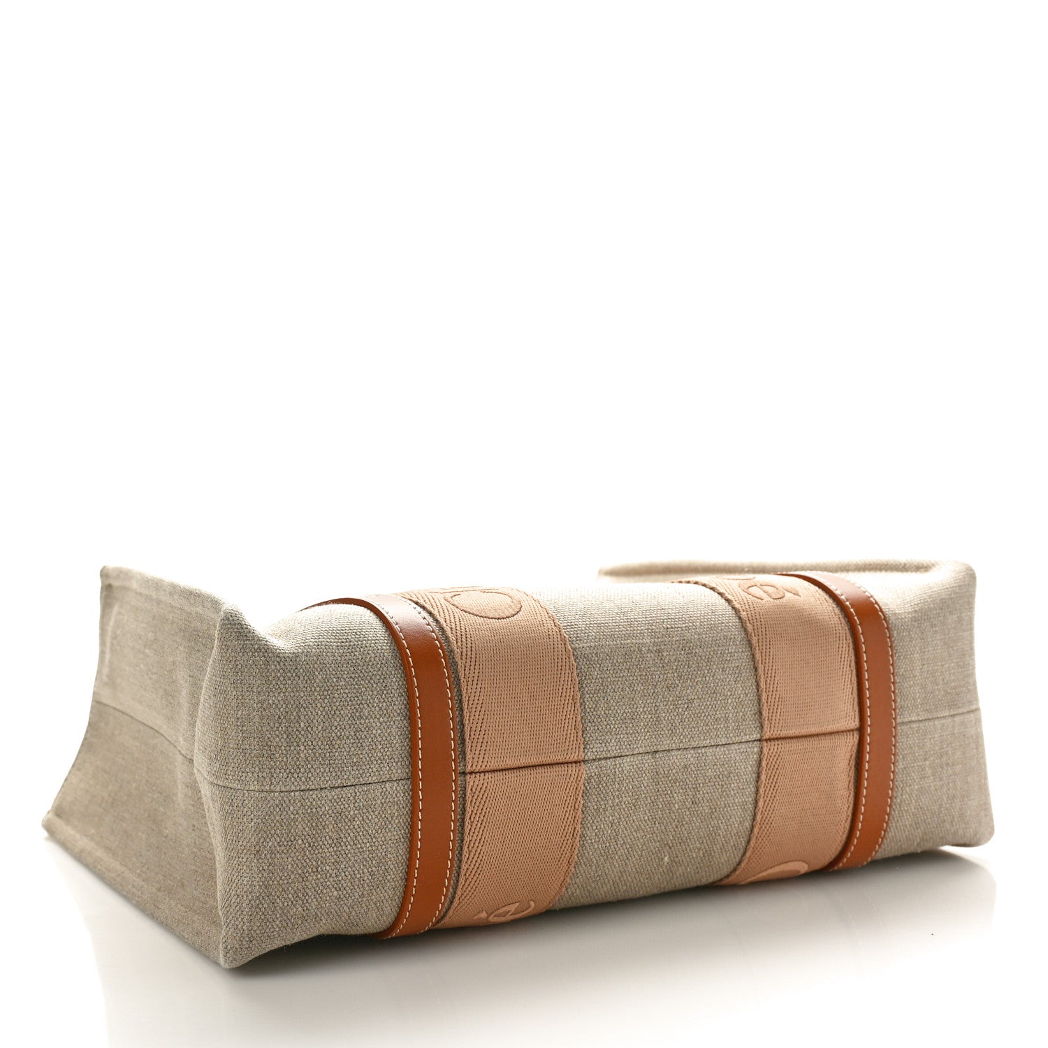 Chloe Linen Calfskin Medium Woody Ribbon Tote Soft Tan 4 of 9