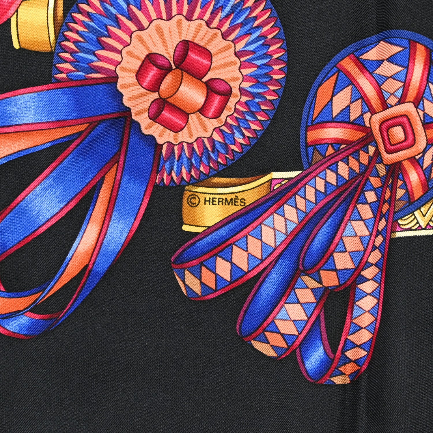 Hermes Silk Les Rubans Du Cheval Scarf 90 3 of 5