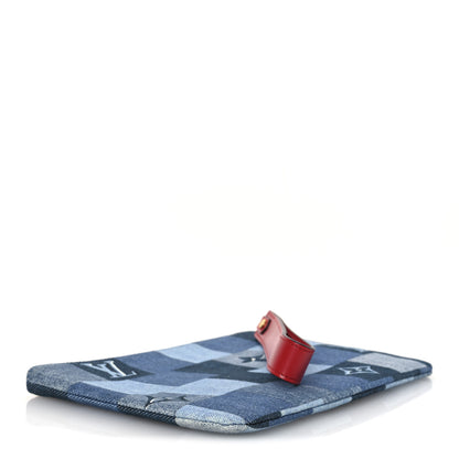 Louis Vuitton Denim Monogram Patchwork City Pouch Blue Rouge 4 of 7