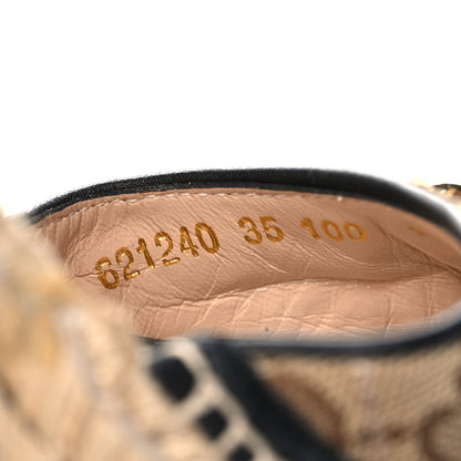 Gucci Monogram Matelasse GG Marmont Ankle Wrap Platform 35/120mm Espadrille Wedges 35 Beige Ebony Black Sand Storm 7 of 10