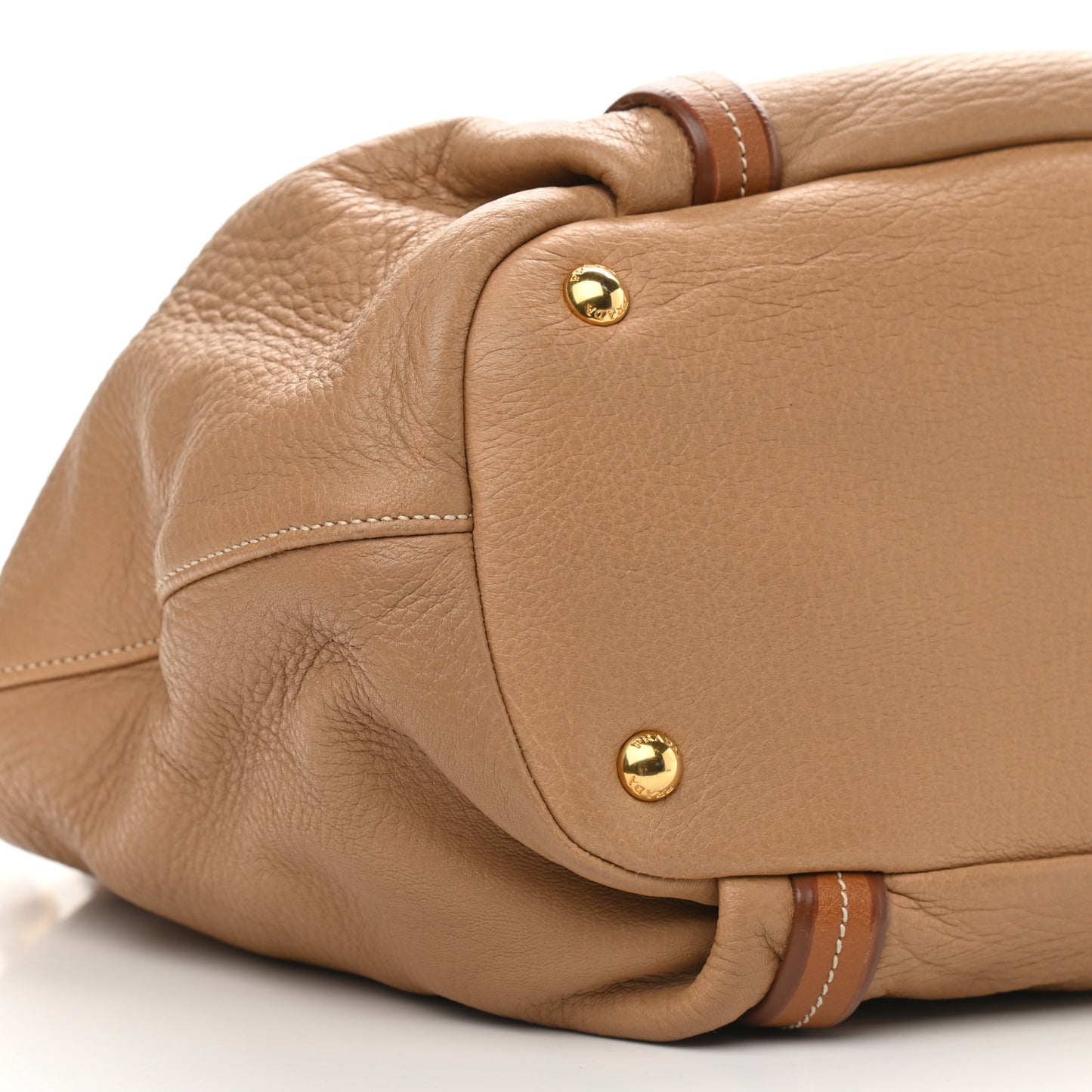 Tessuto Nylon Vitello Daino Shopping Satchel Sughero