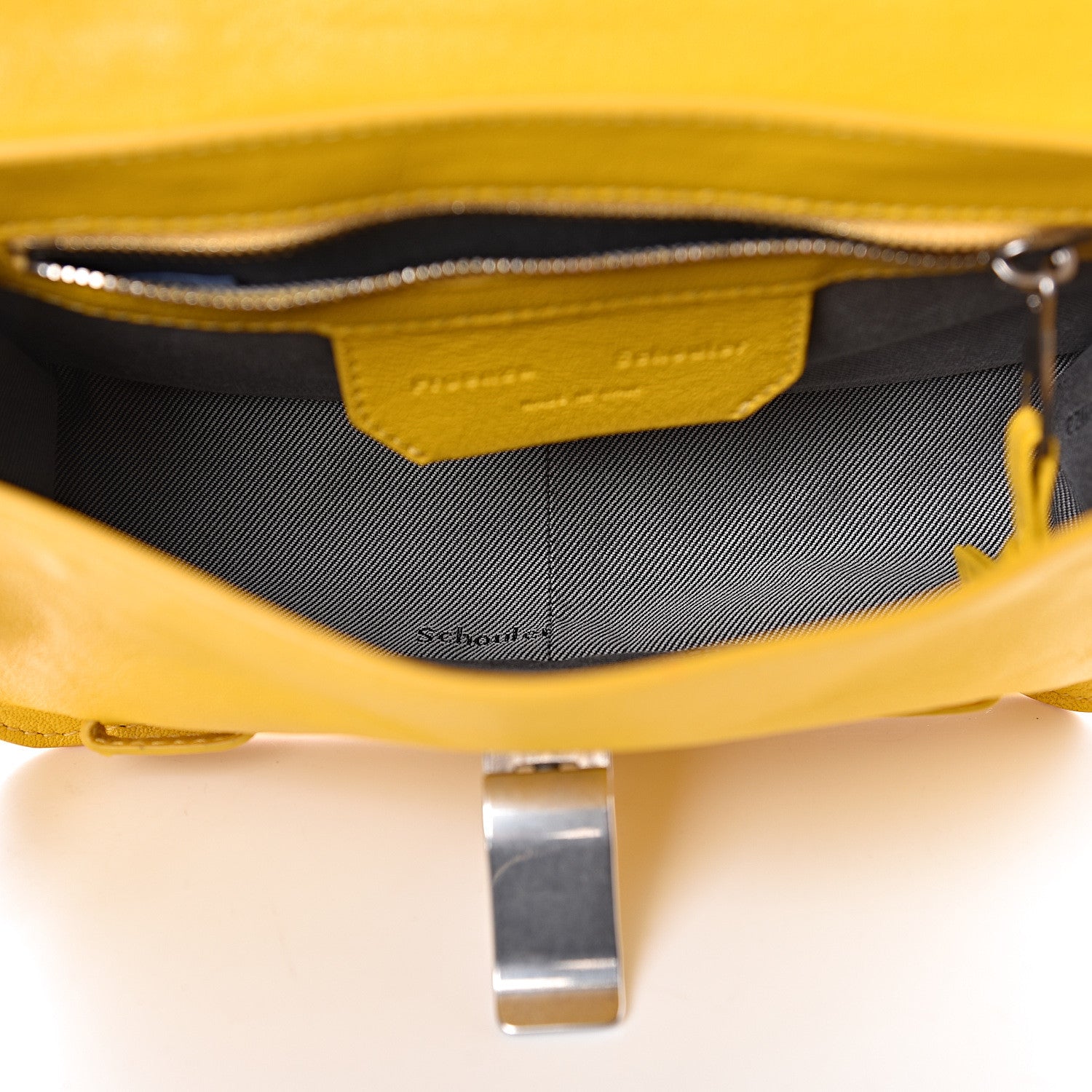 Proenza Schouler Lambskin PS1 Mini Pouch Messenger Bag Lemon 6 of 9