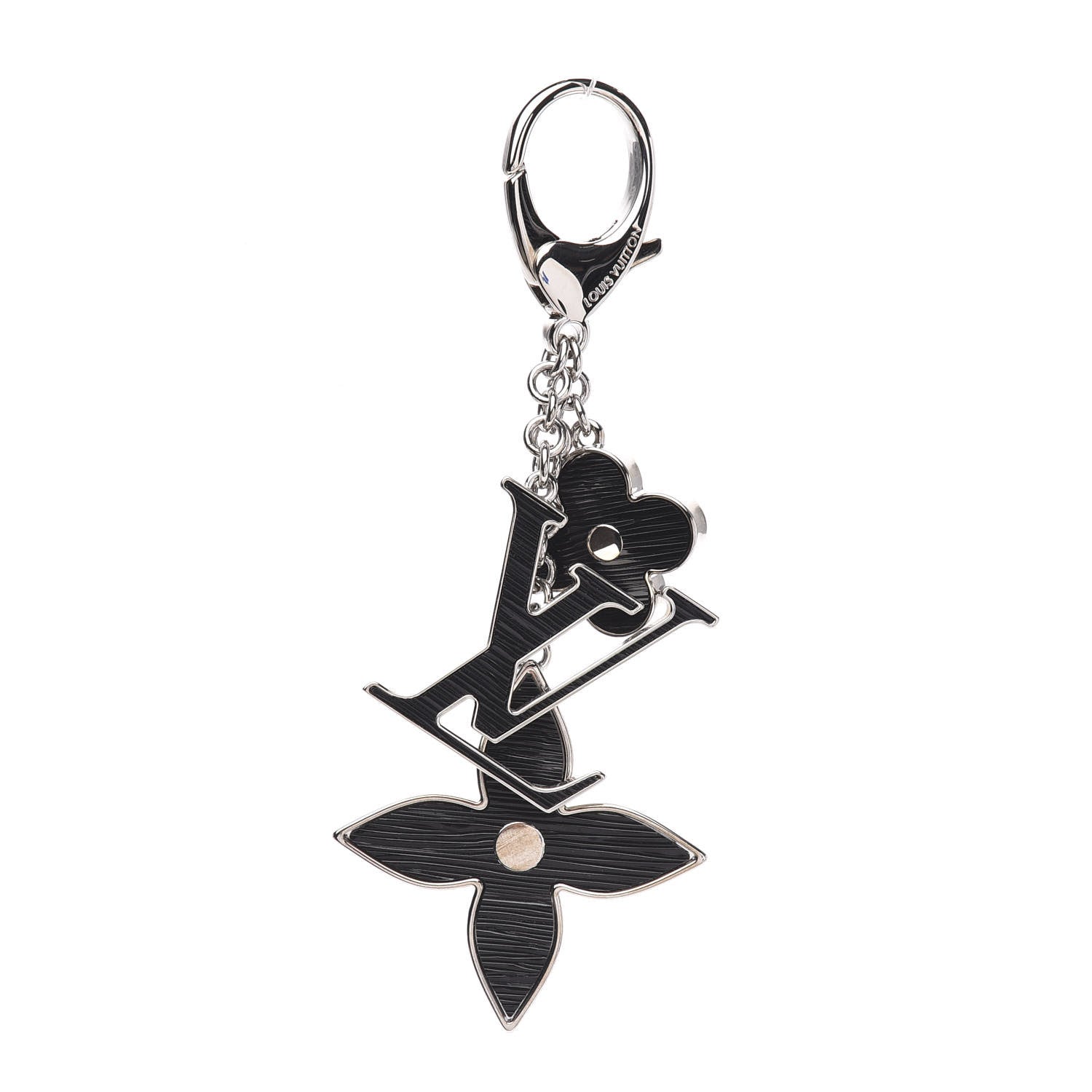 Louis Vuitton Electric Epi Fleur d'Epi Bag Charm Black 1 of 3