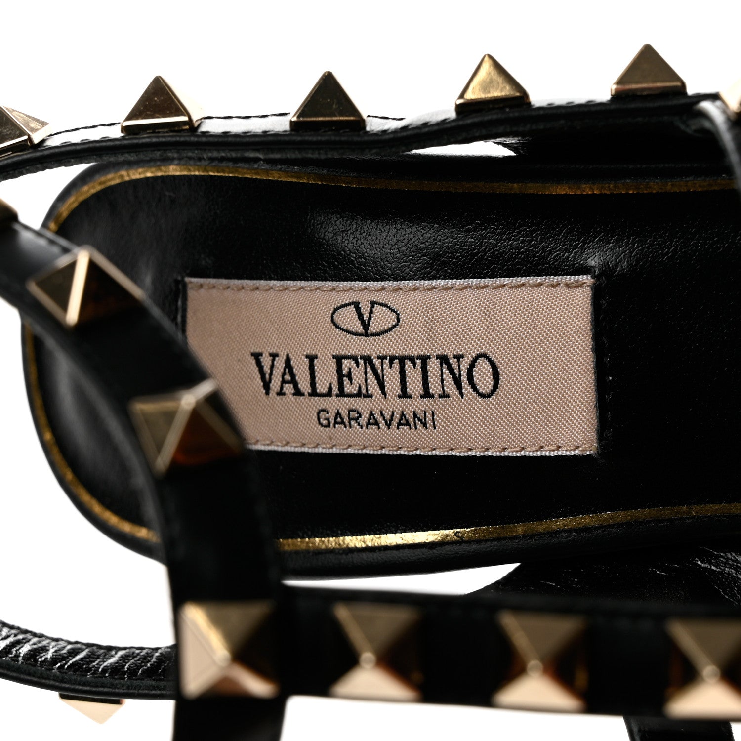 Valentino Garavani Calfskin Nappa Boudoir Rockstud Ankle Strap 100mm Pumps 36 Rose Cannelle Black 6 of 8
