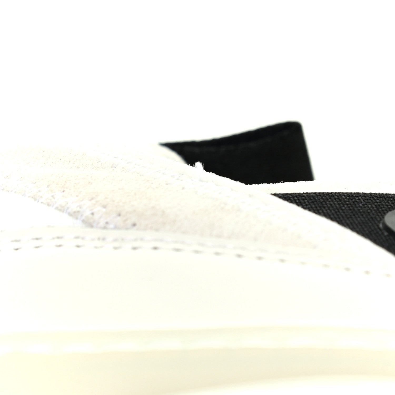 Chanel Velvet Calfskin Mixed Fibers CC Sneakers 37.5 Ivory Black 9 of 9