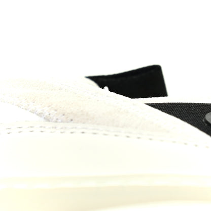 Chanel Velvet Calfskin Mixed Fibers CC Sneakers 37.5 Ivory Black 9 of 9