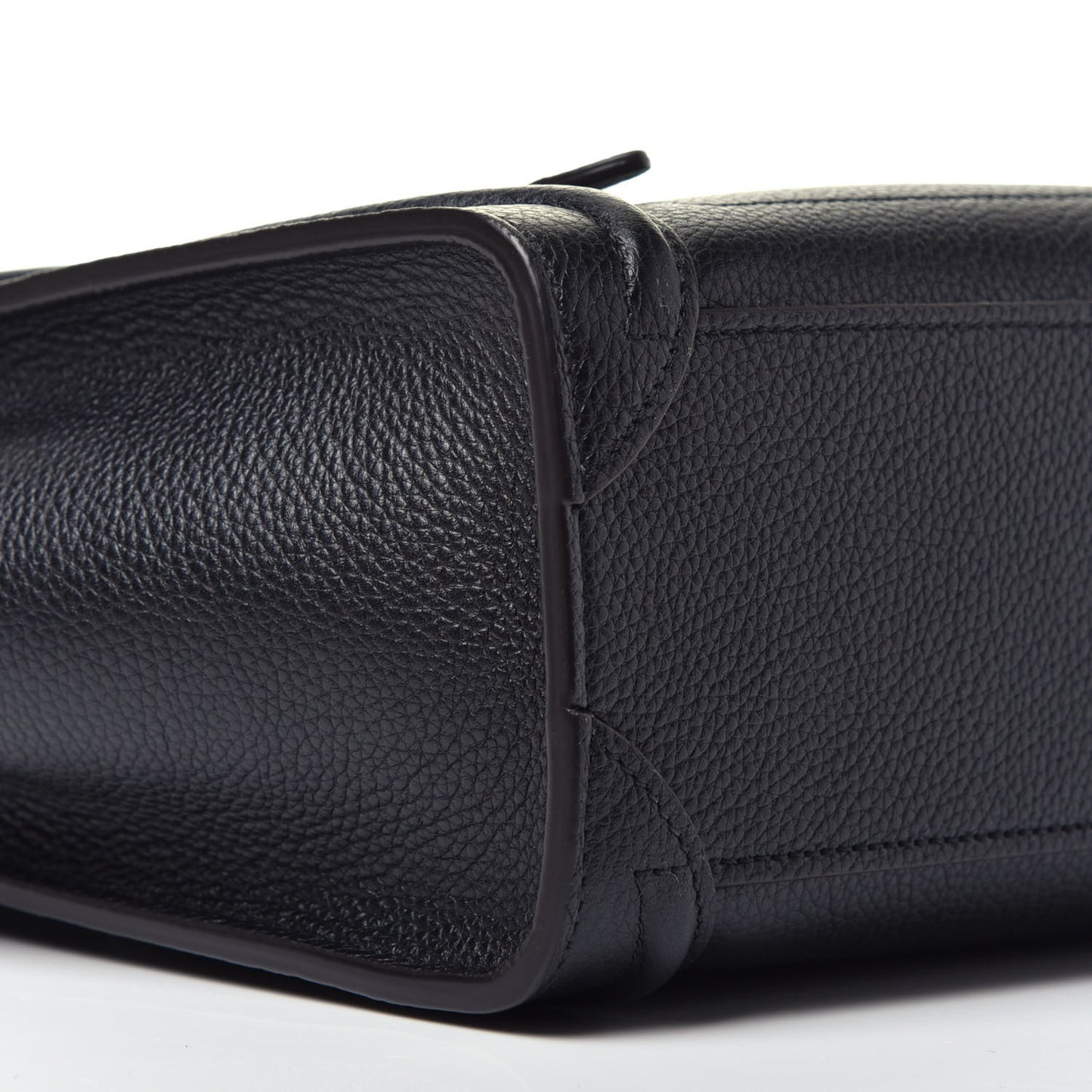 Drummed Calfskin Nano Luggage Black
