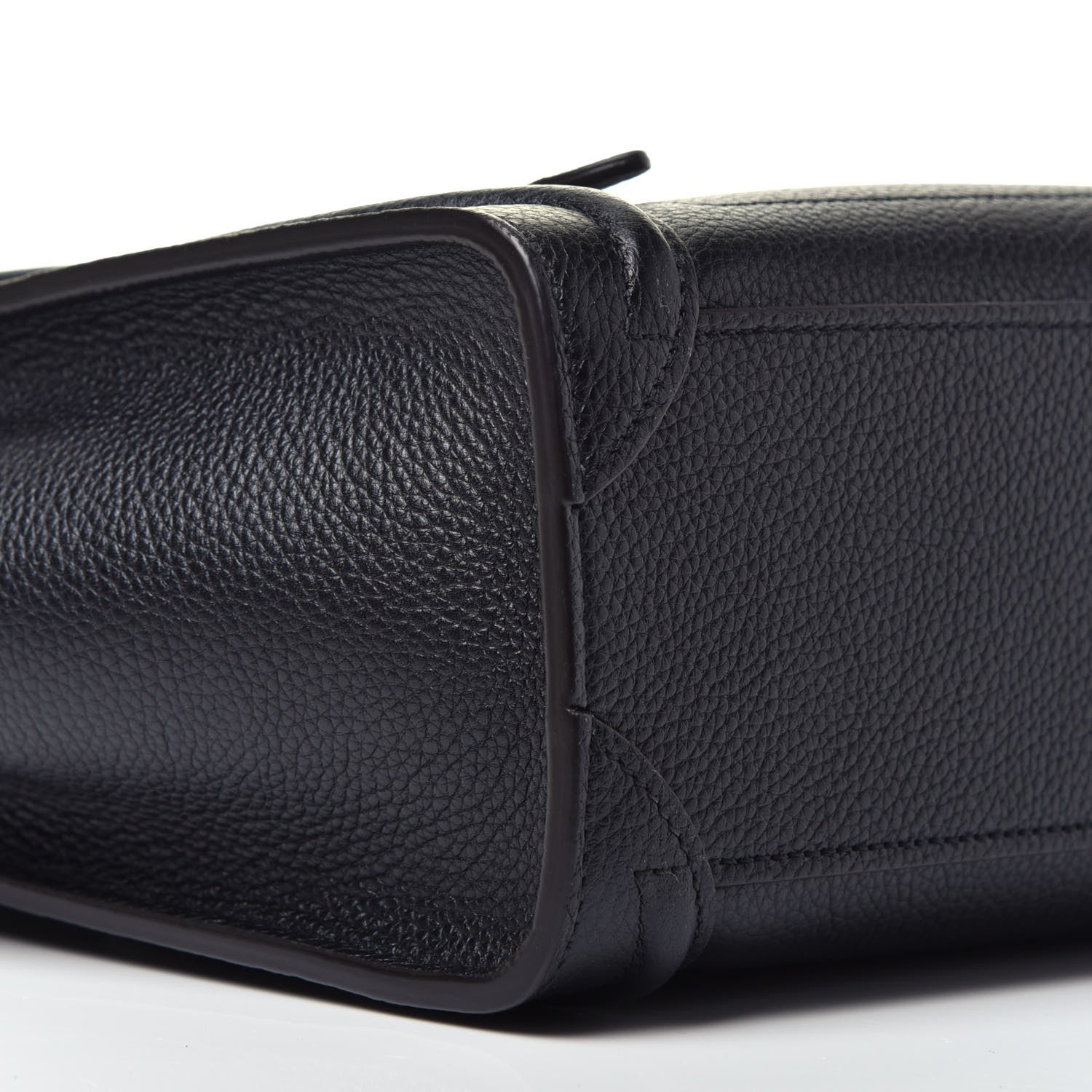 Celine Drummed Calfskin Nano Luggage Black 8 of 9