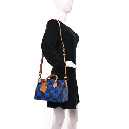 Louis Vuitton Damier Pop Speedy Bandouliere 25 Blue 2 of 8