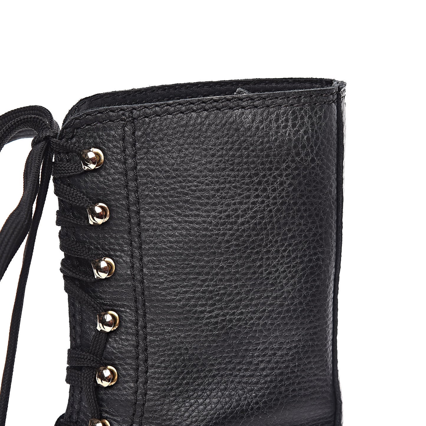 Calfskin CC Combat Boots 38.5 Black