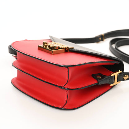 MCM Calfskin Mini Patricia Crossbody Bag Red Black 6 of 8