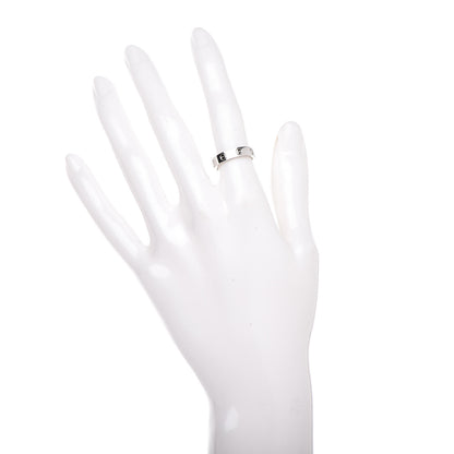 Cartier 18K White Gold Diamond 4mm LOVE Wedding Band Ring 49 4.75 2 of 4