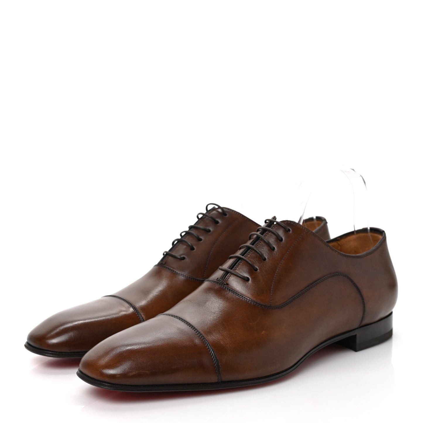 Calfskin Mens Greggo Flat Oxfords 44 Brown