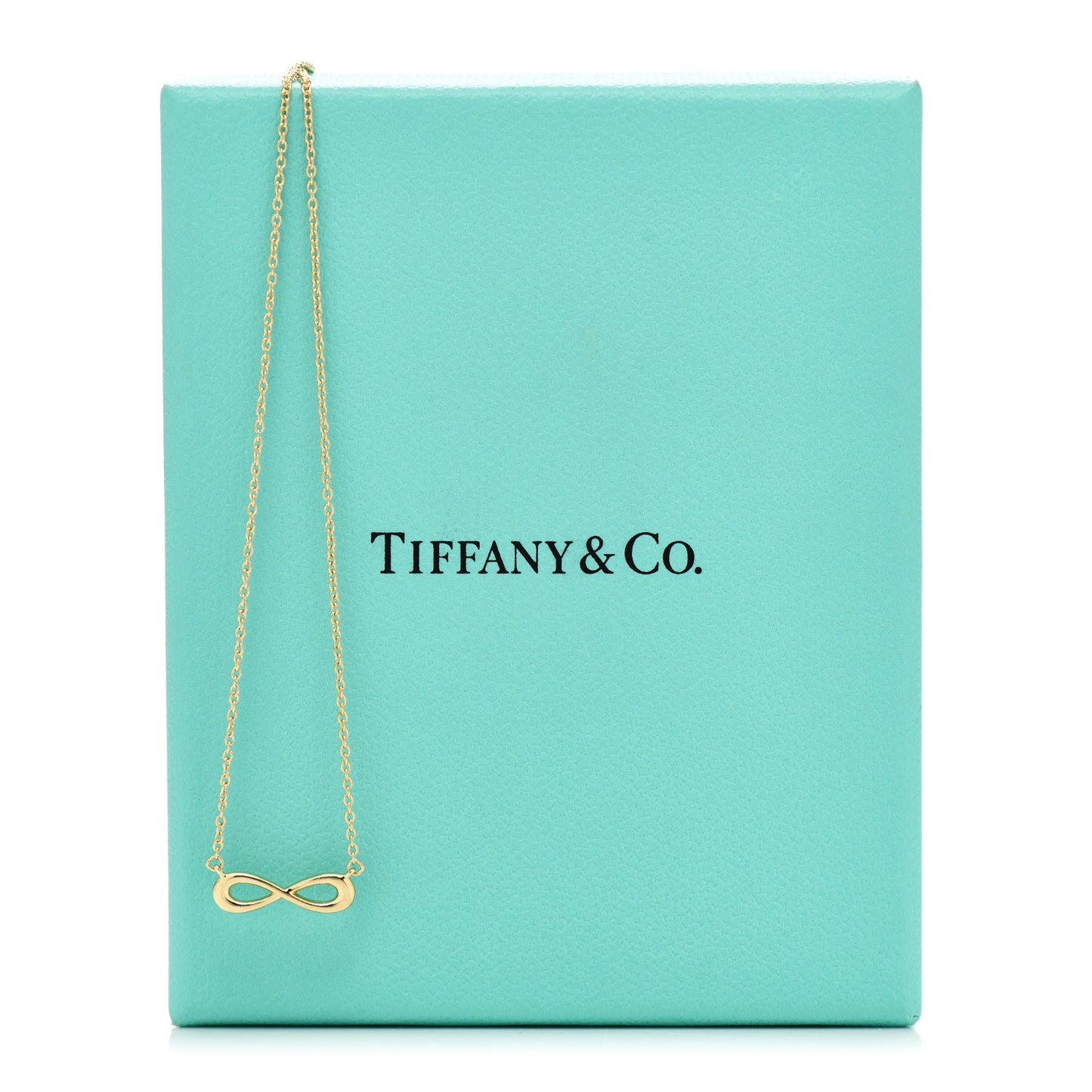 18K Yellow Gold Infinity Pendant Necklace