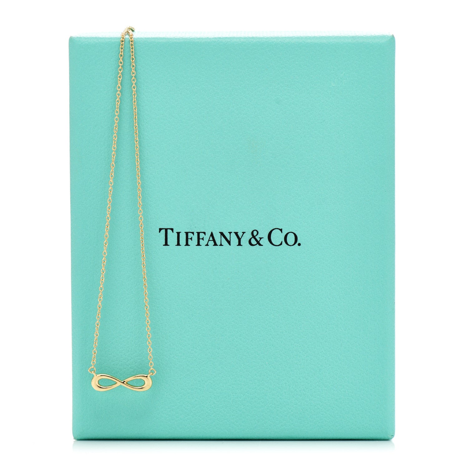 Tiffany 18K Yellow Gold Infinity Pendant Necklace 6 of 6