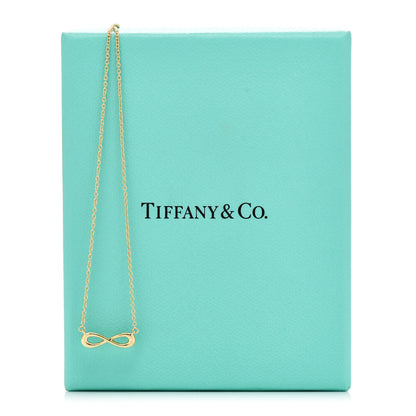 Tiffany 18K Yellow Gold Infinity Pendant Necklace 6 of 6
