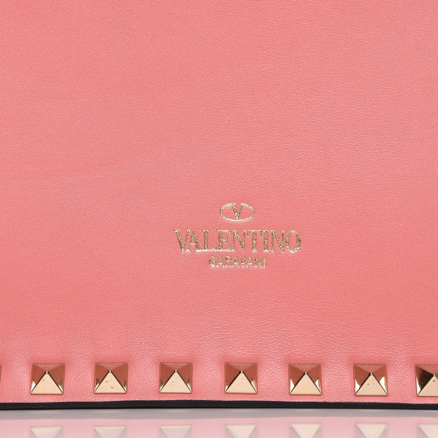 Nappa Rockstud Wristlet Clutch Paradise Rose