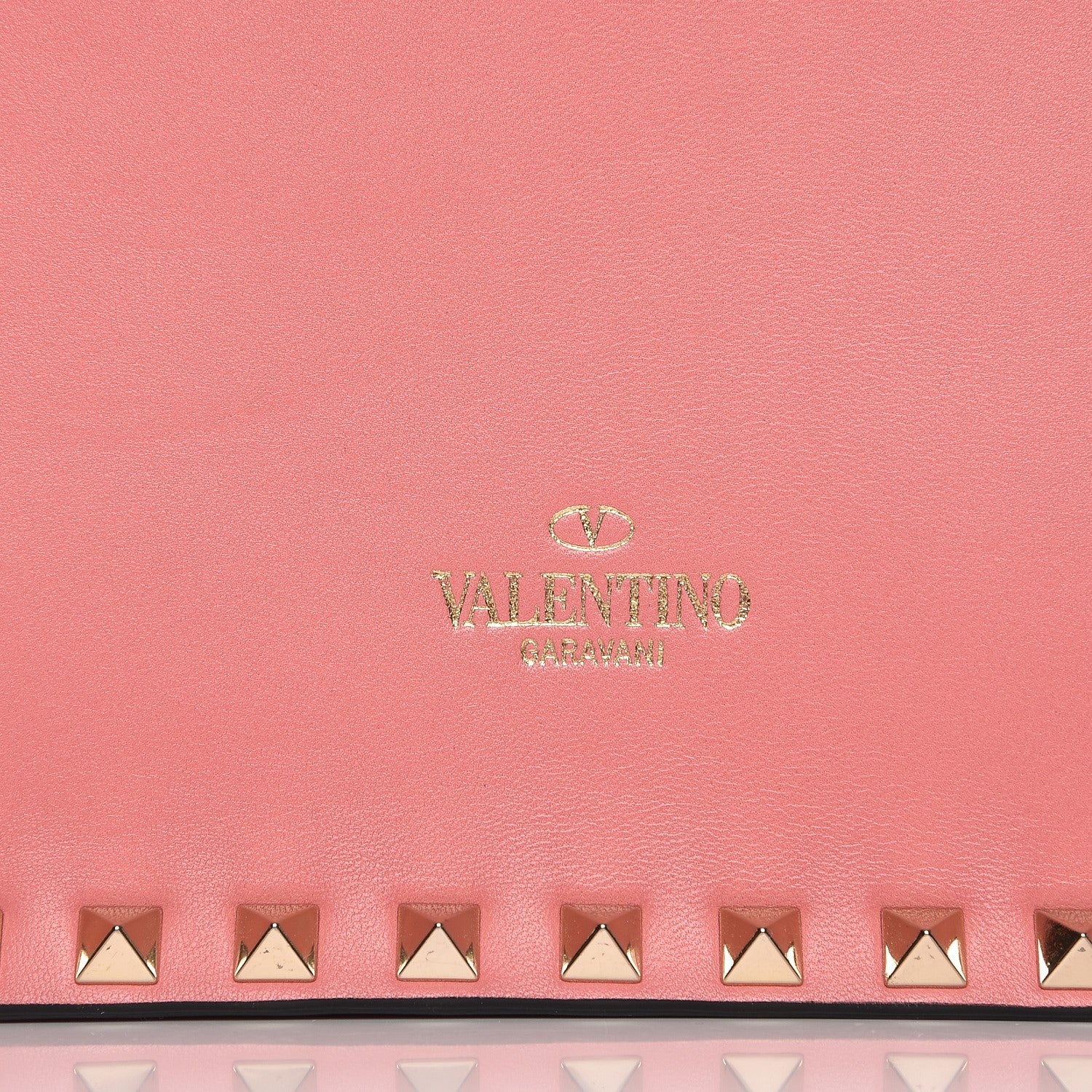Valentino Garavani Nappa Rockstud Wristlet Clutch Paradise Rose 8 of 8