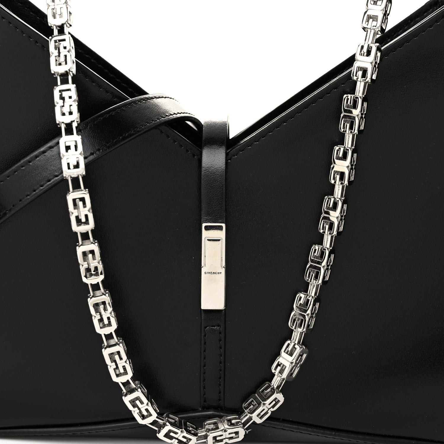Givenchy Box Calfskin Small Zipped Cut Out Shoulder Bag Black 7 of 9