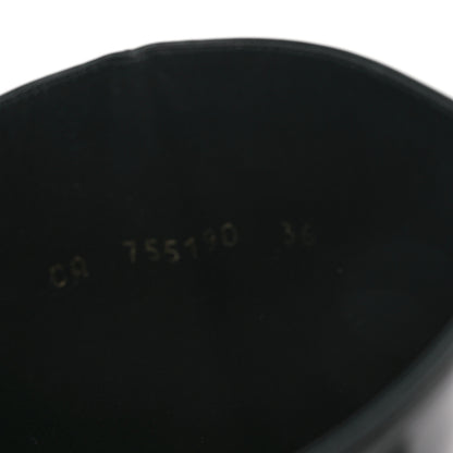 Saint Laurent Glazed Calfskin Vendome 110 Boots 36 Black 4 of 12