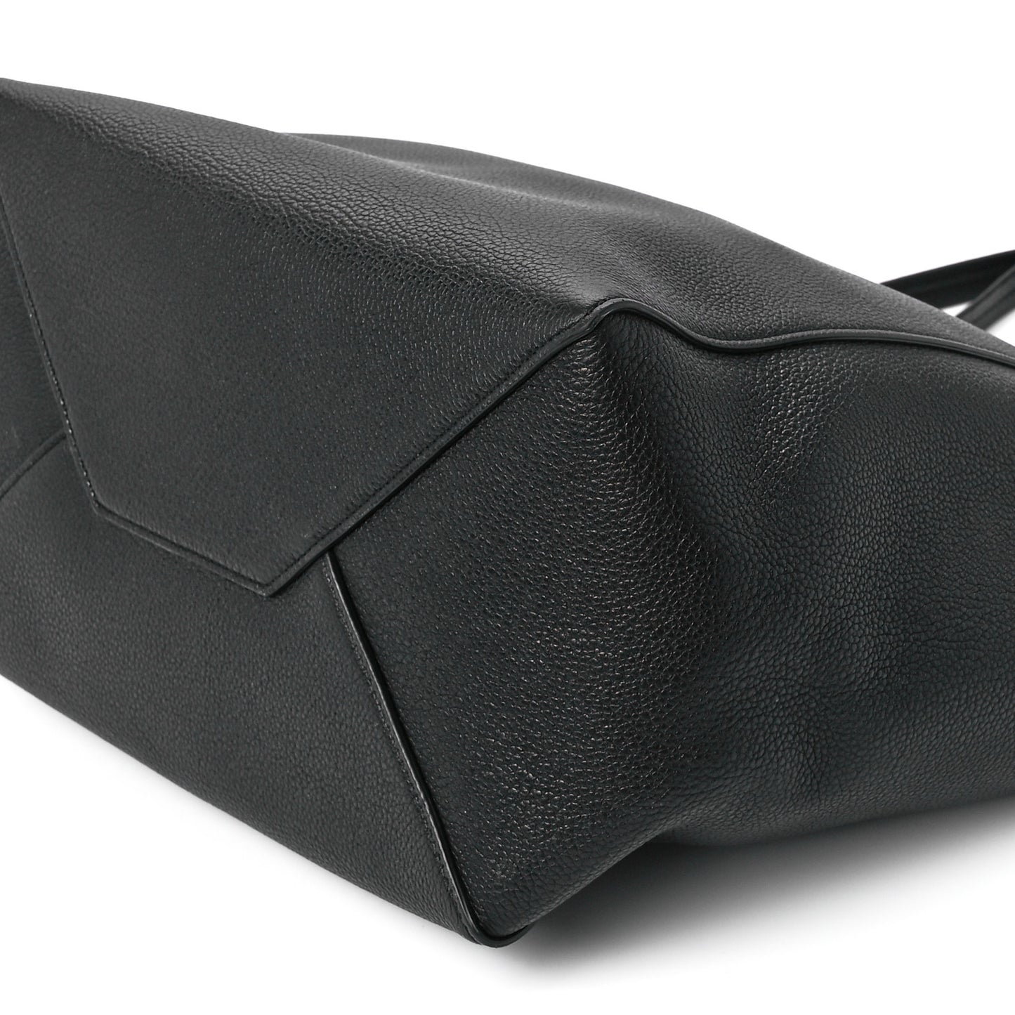 Soft Grained Calfskin Small Belt Cabas Phantom Black