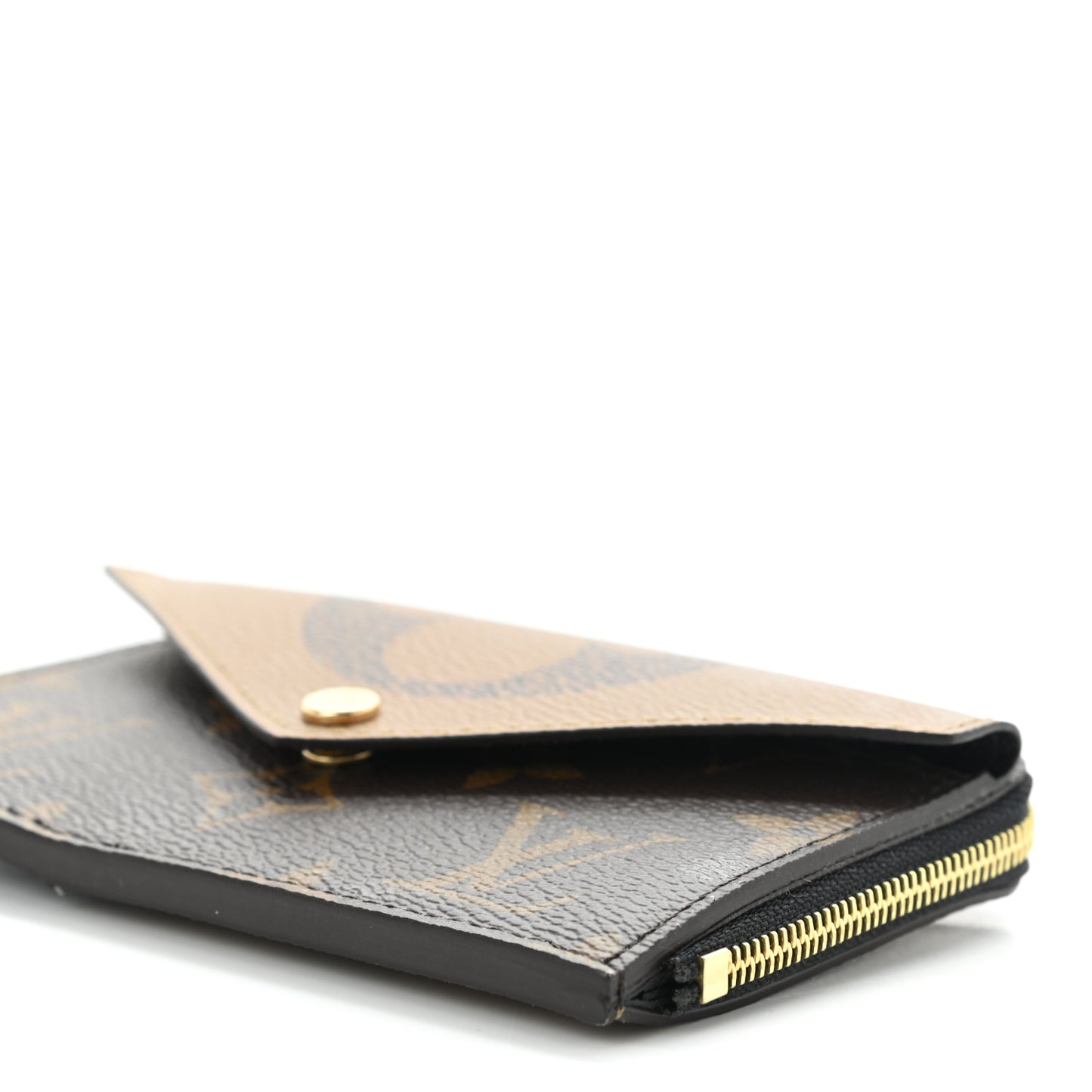 Reverse Monogram Recto Verso Card Holder Brown