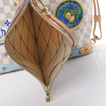 Louis Vuitton Damier Azur Summer Trunks Capri Neverfull MM 7 of 9