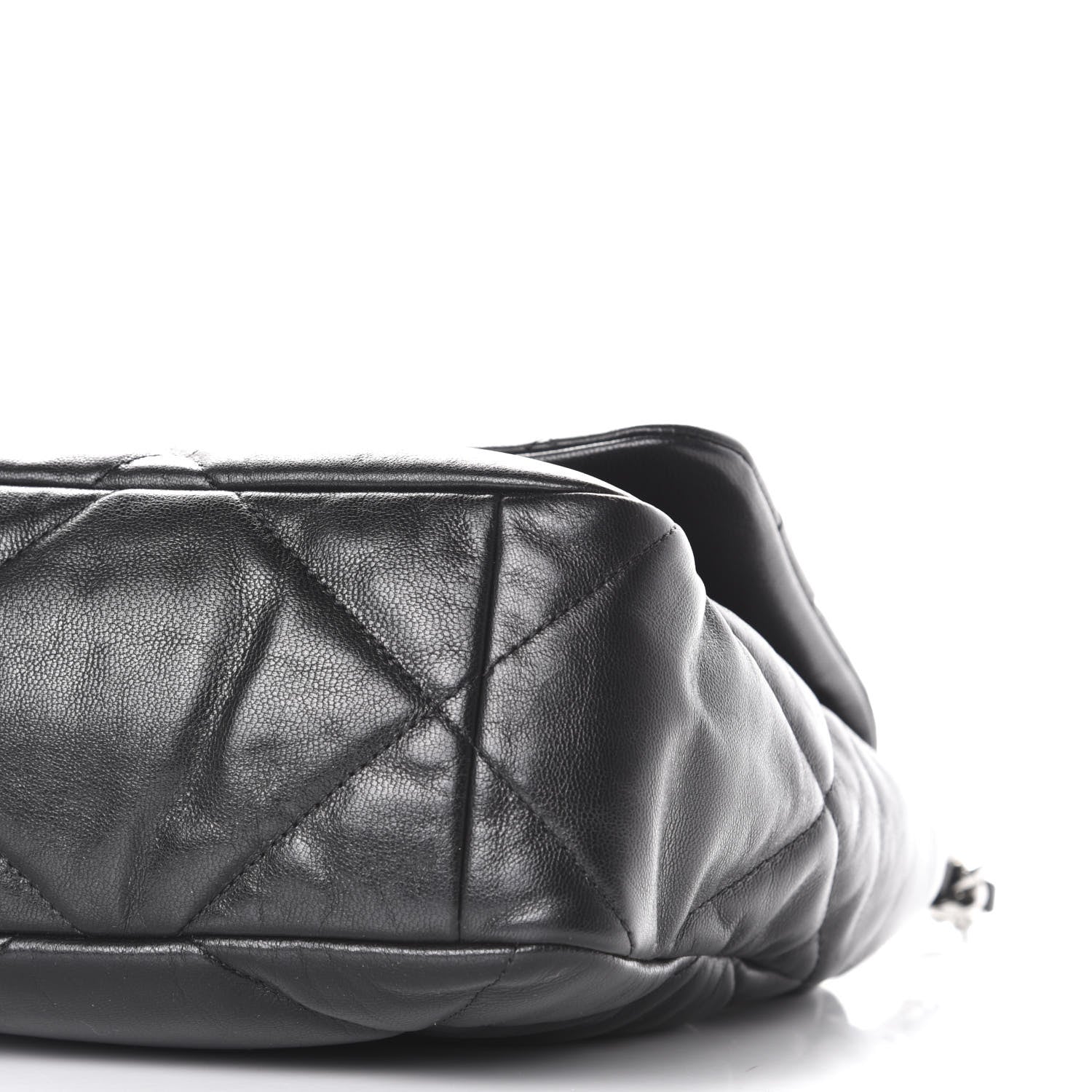 Chanel Goatskin Quilted Large 19 Flap Black 7 of 10