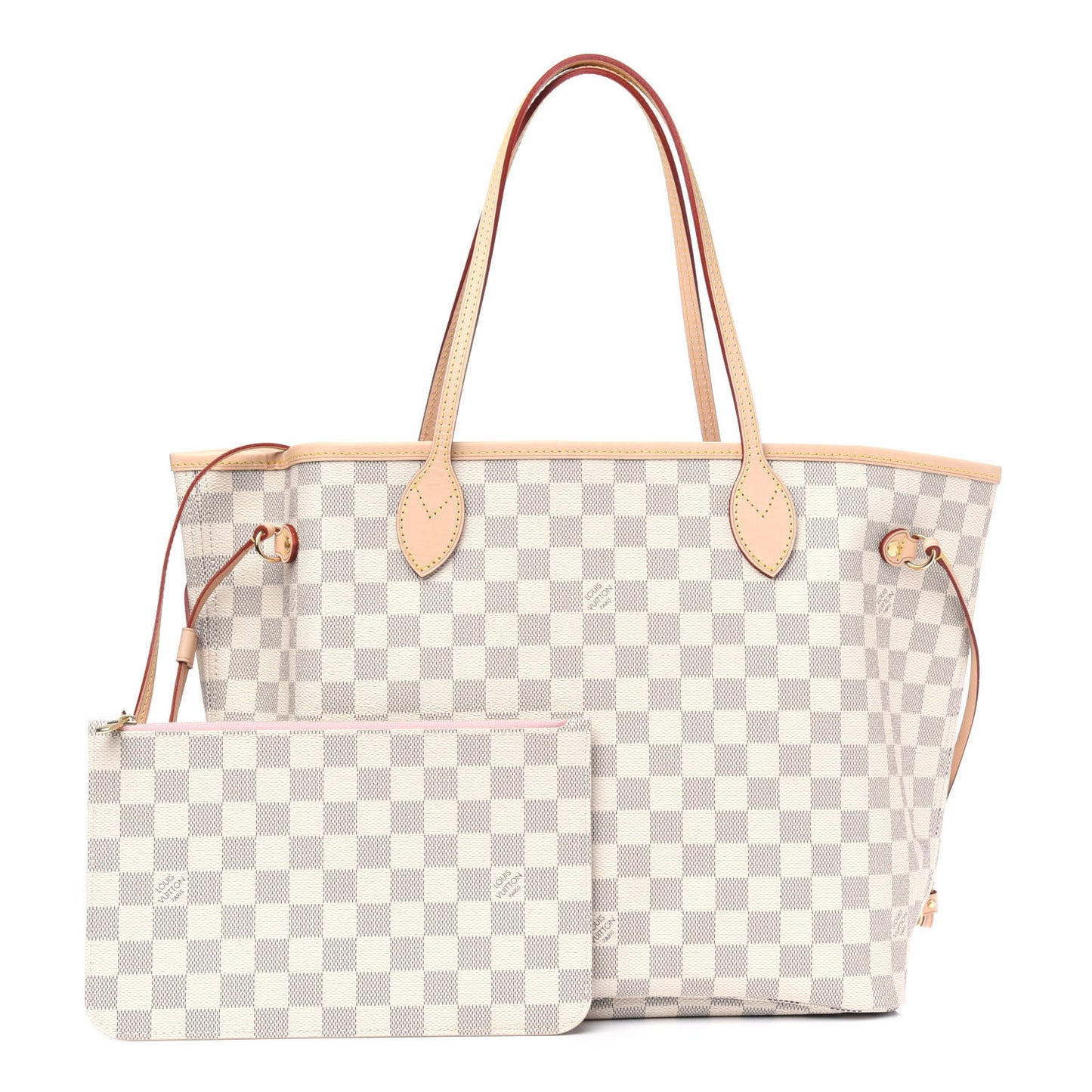 Damier Azur Neo Neverfull MM Rose Ballerine