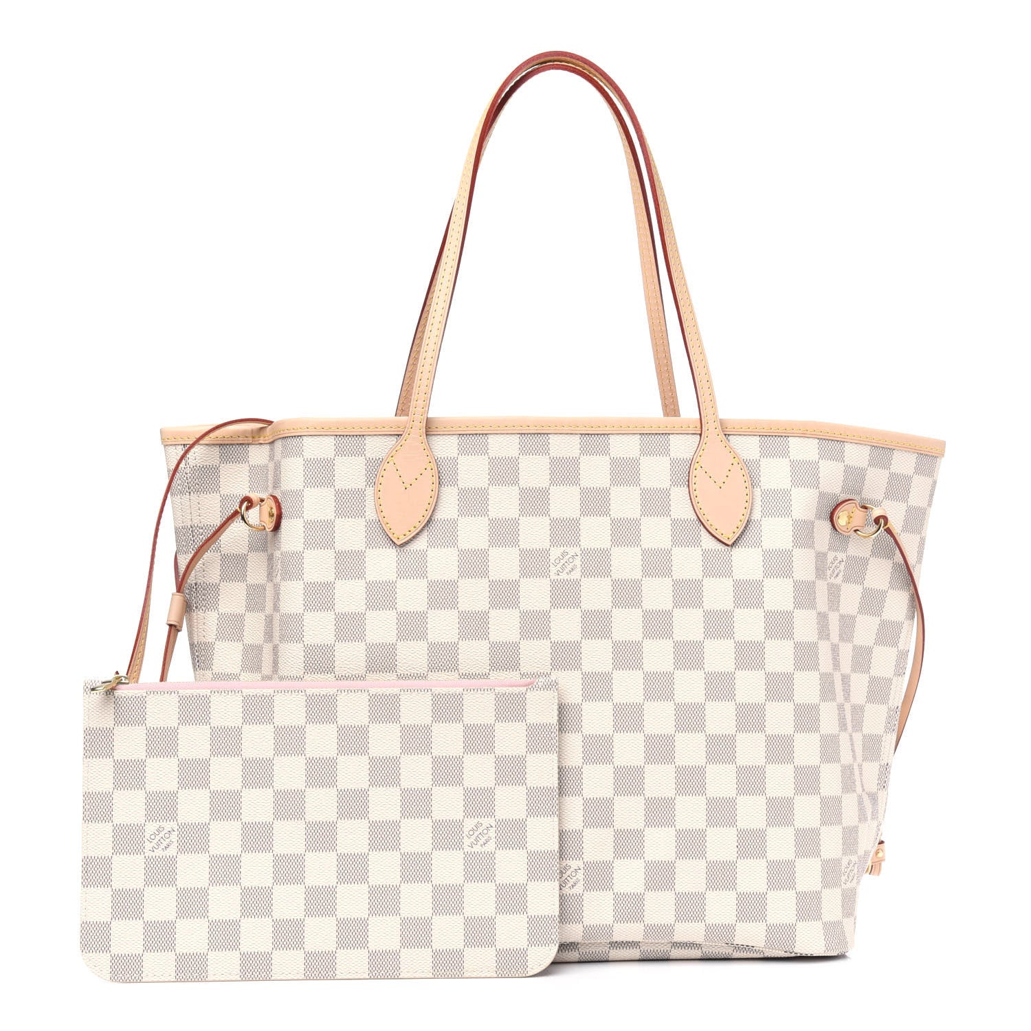 Louis Vuitton Damier Azur Neo Neverfull MM Rose Ballerine 1 of 4