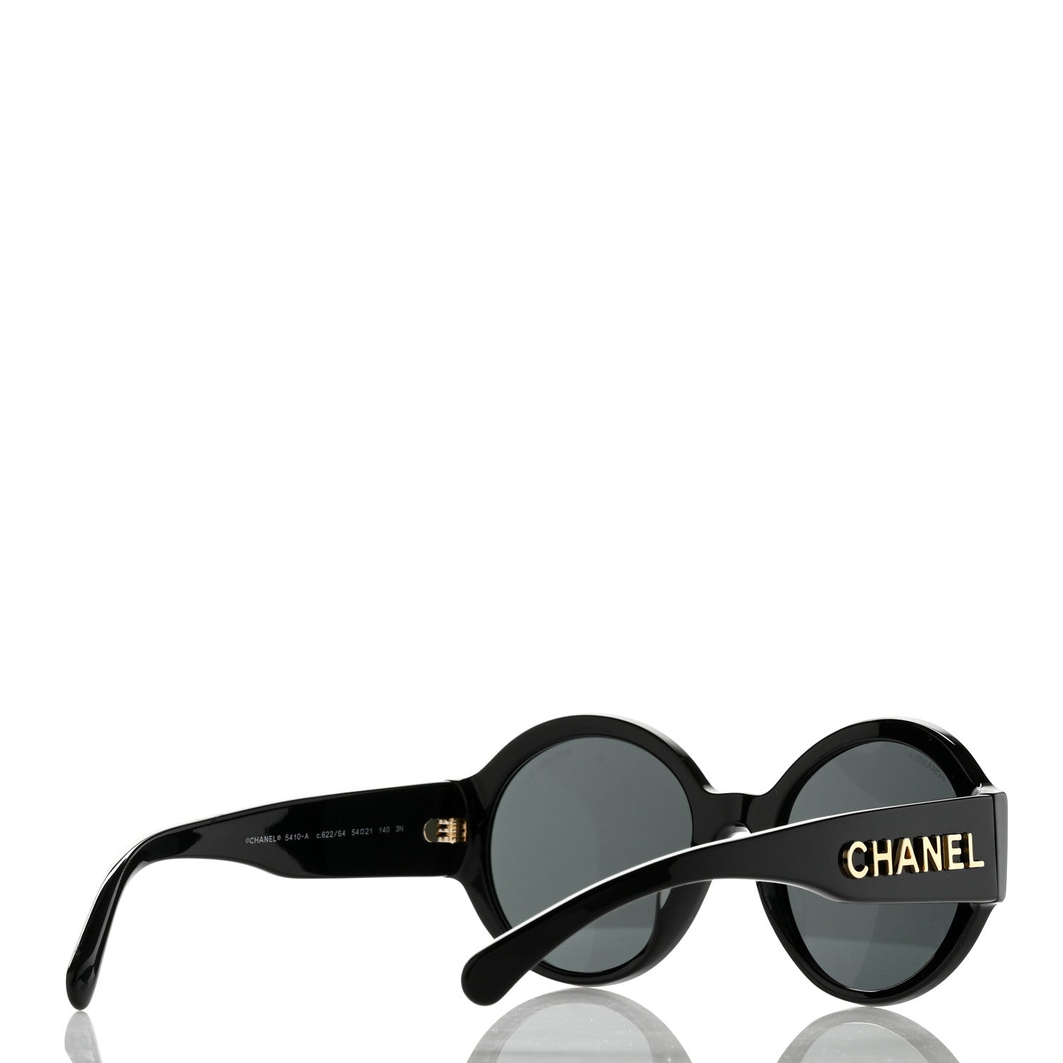 Chanel Acetate Round Sunglasses 5410-A Black 3 of 8