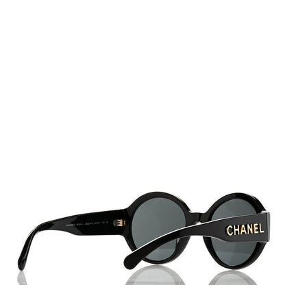Chanel Acetate Round Sunglasses 5410-A Black 3 of 8