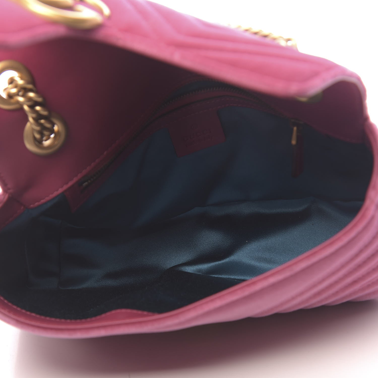 Gucci Velvet Matelasse Small GG Marmont Shoulder Bag Light Raspberry Rose 5 of 10