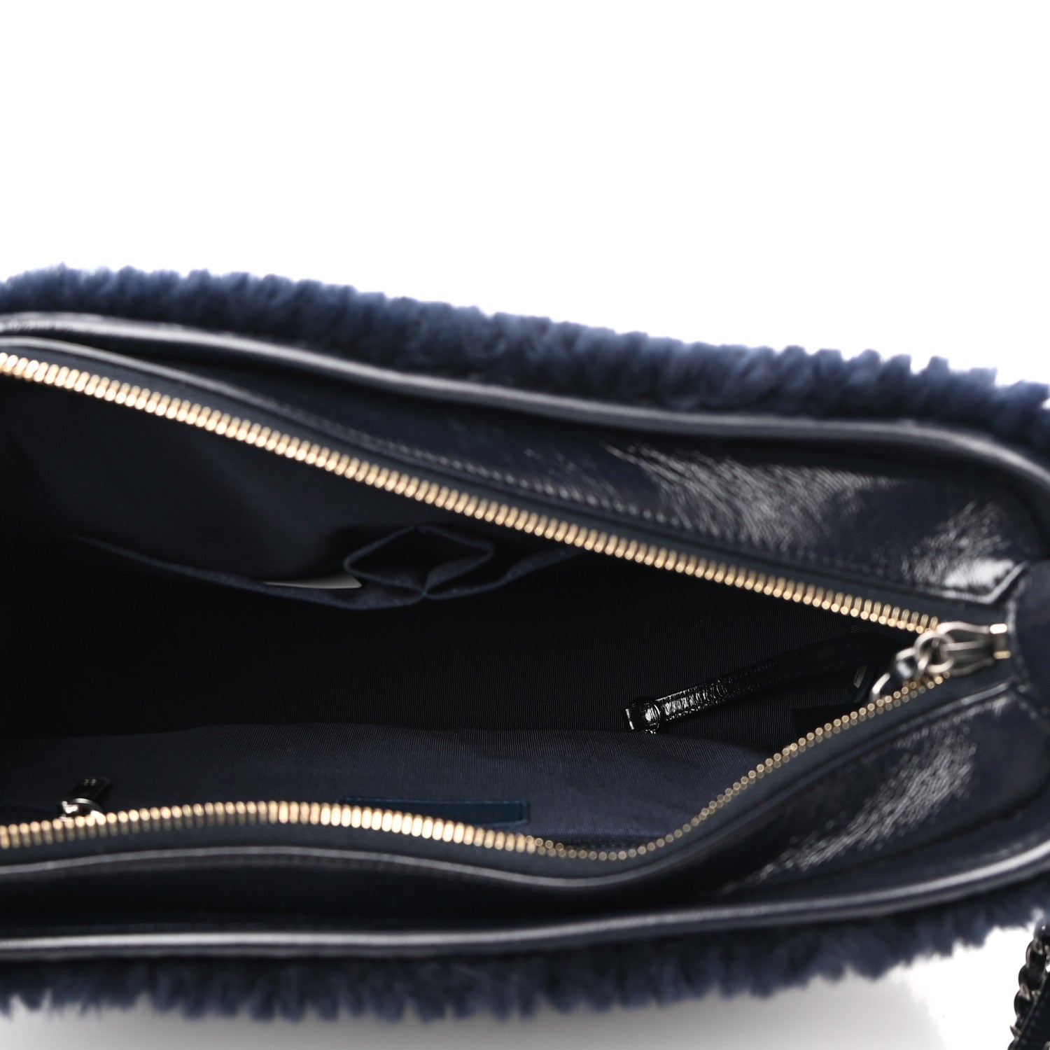Chanel Shearling Medium Gabrielle Hobo Navy 5 of 10