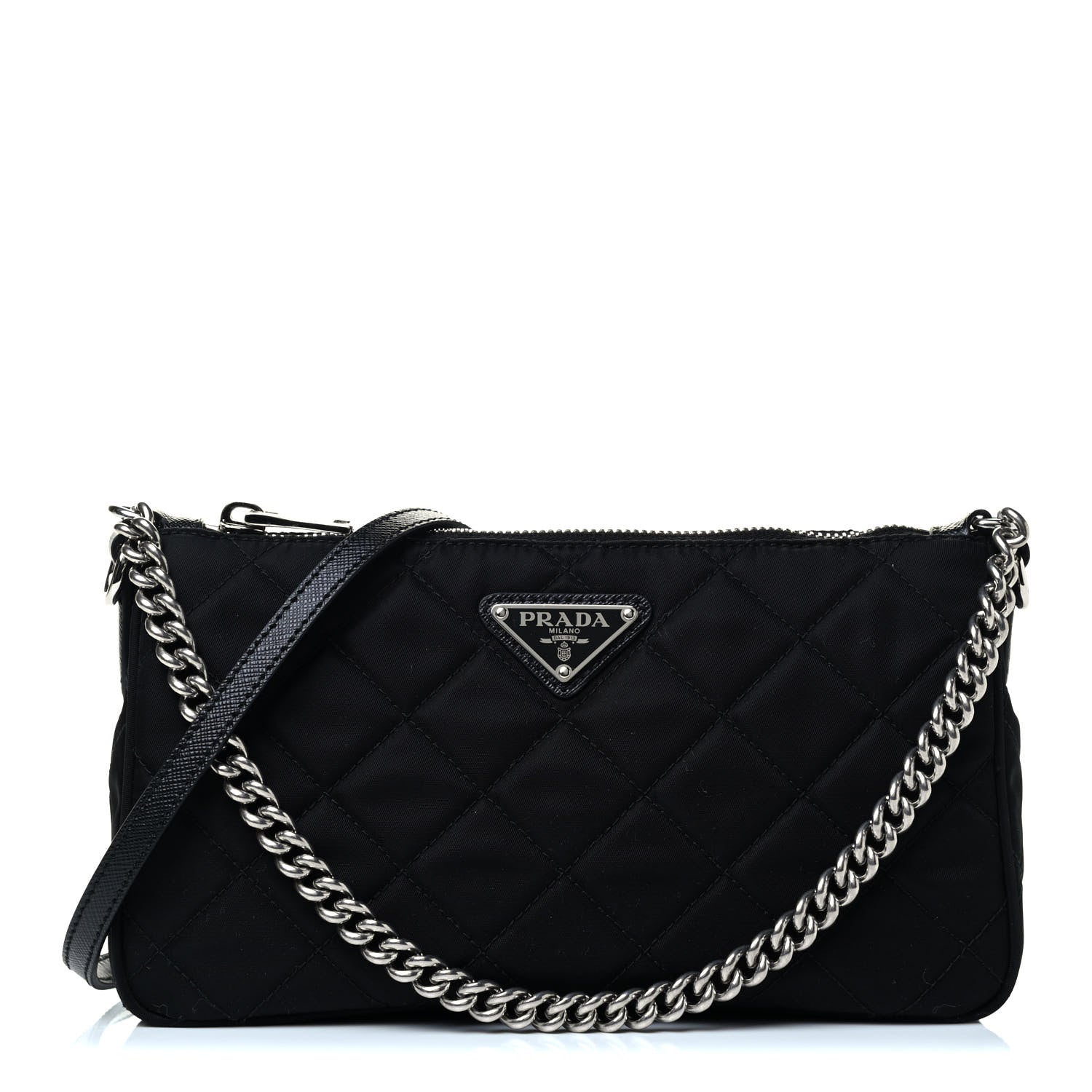 Prada Nylon Tessuto Impuntu Quilted Crossbody Bag Black 1 of 4