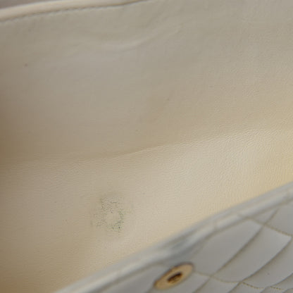Chanel Lambskin Quilted Medium Double Flap White 8 of 25