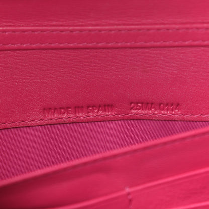 Christian Dior Patent Cannage Lady Dior Rendezvous Wallet On Chain Fuchsia 7 of 14