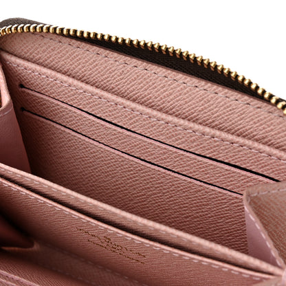 Louis Vuitton Damier Ebene Zippy Coin Purse Rose Ballerine 8 of 10