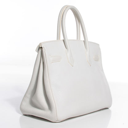 Hermes Taurillon Clemence Birkin 30 White 5 of 28