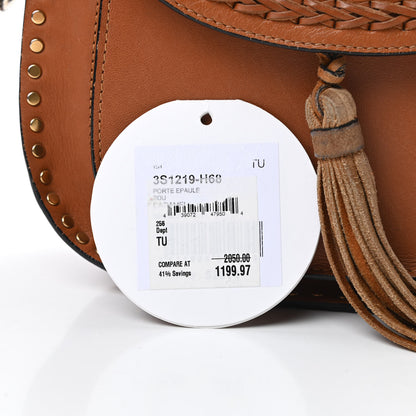 Chloe Calfskin Braided Small Hudson Shoulder Bag Caramel 15 of 18