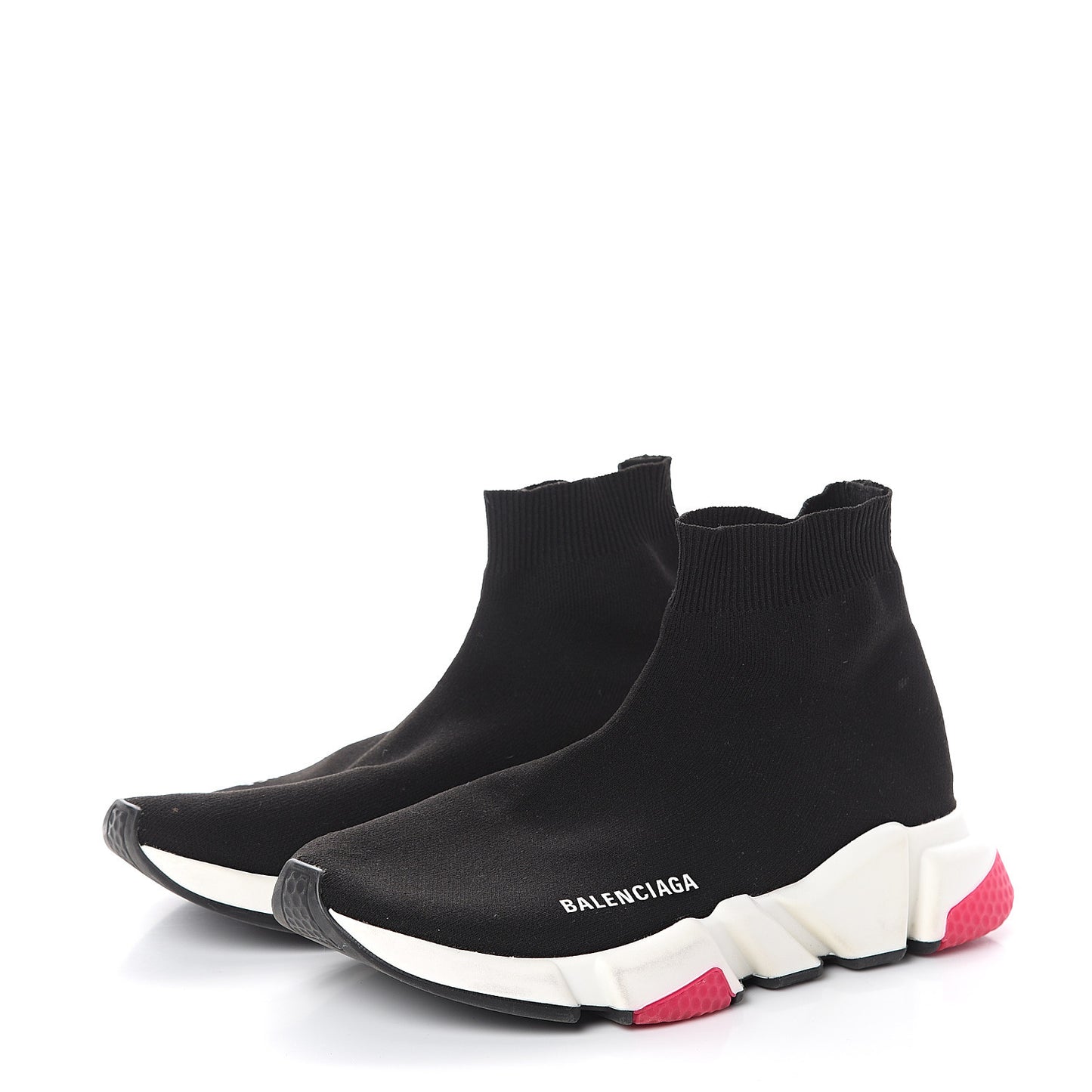 Neoprene Knit Womens Speed Sneakers 39 Black Pink