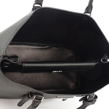 Prada Saffiano Cuir Double Handle Tote Black 5 of 7