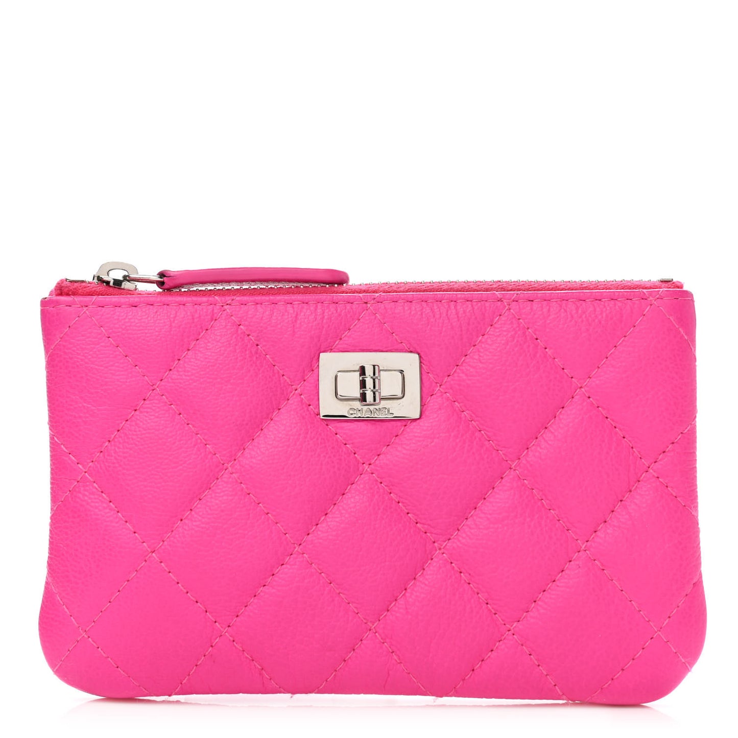 Goatskin Quilted Small Reissue Cosmetic Case Pink